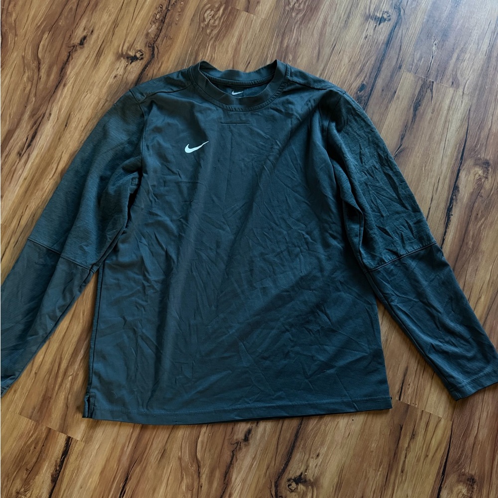 Nike Men's Dark Gray Long Sleeve Tee